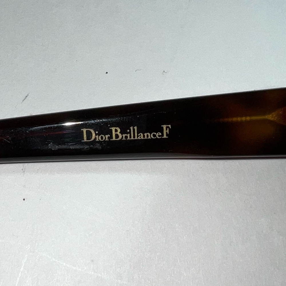 Christian Dior Vintage BrillianceF Crystal Studded Havana Square Sunglasses - Picture 7 of 7